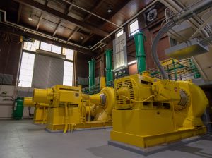 These are three of LCA's four main sewage pumps that convey wastewater to the Aerated Grit chambers. Lehigh County Authority.