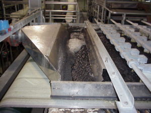 A dewatering belt filter press at Kline’s Island Wastewater Treatment Plant, operated by LCA..